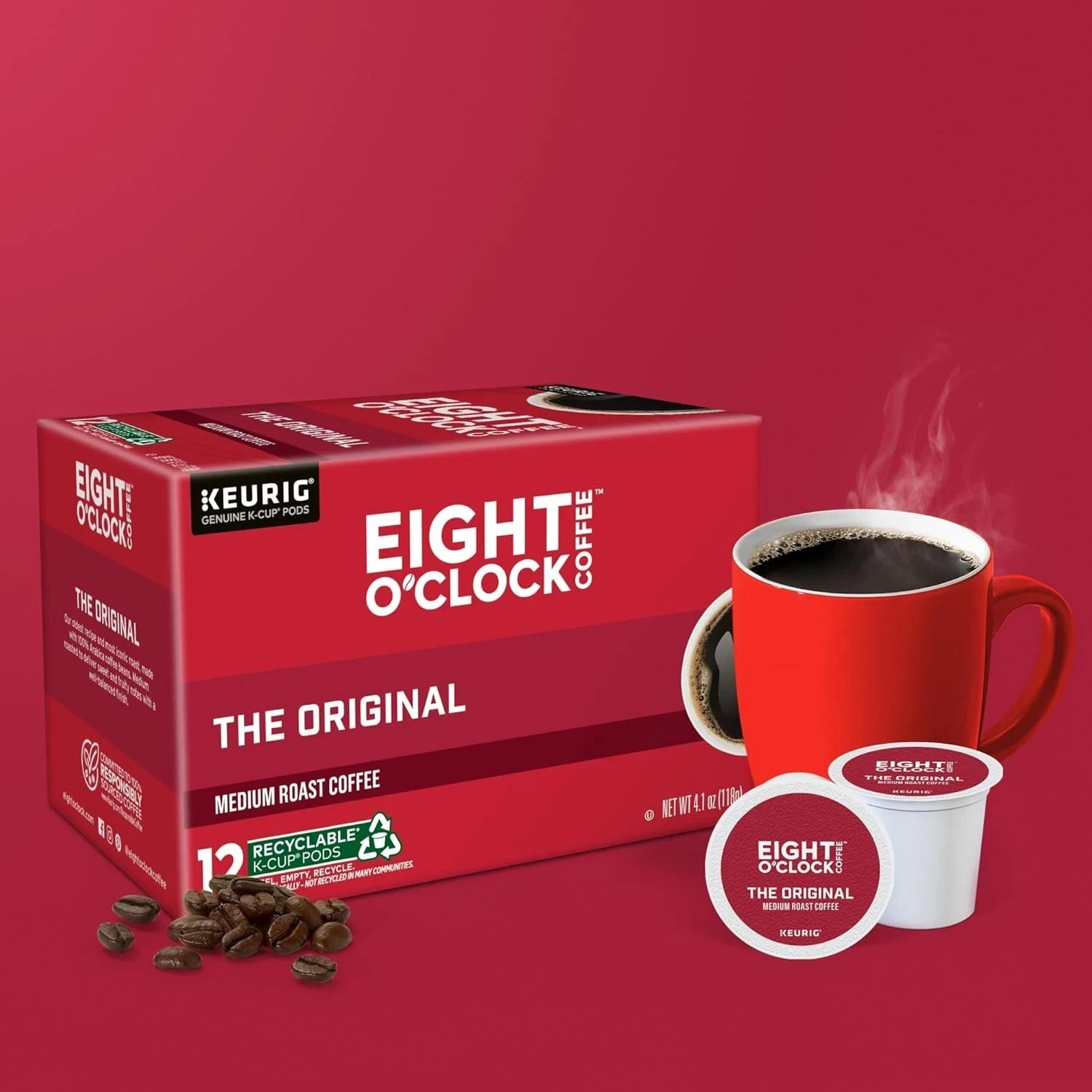 Eight O’Clock Coffee the Original, Single-Serve Keurig K-Cup Pods, Medium Roast