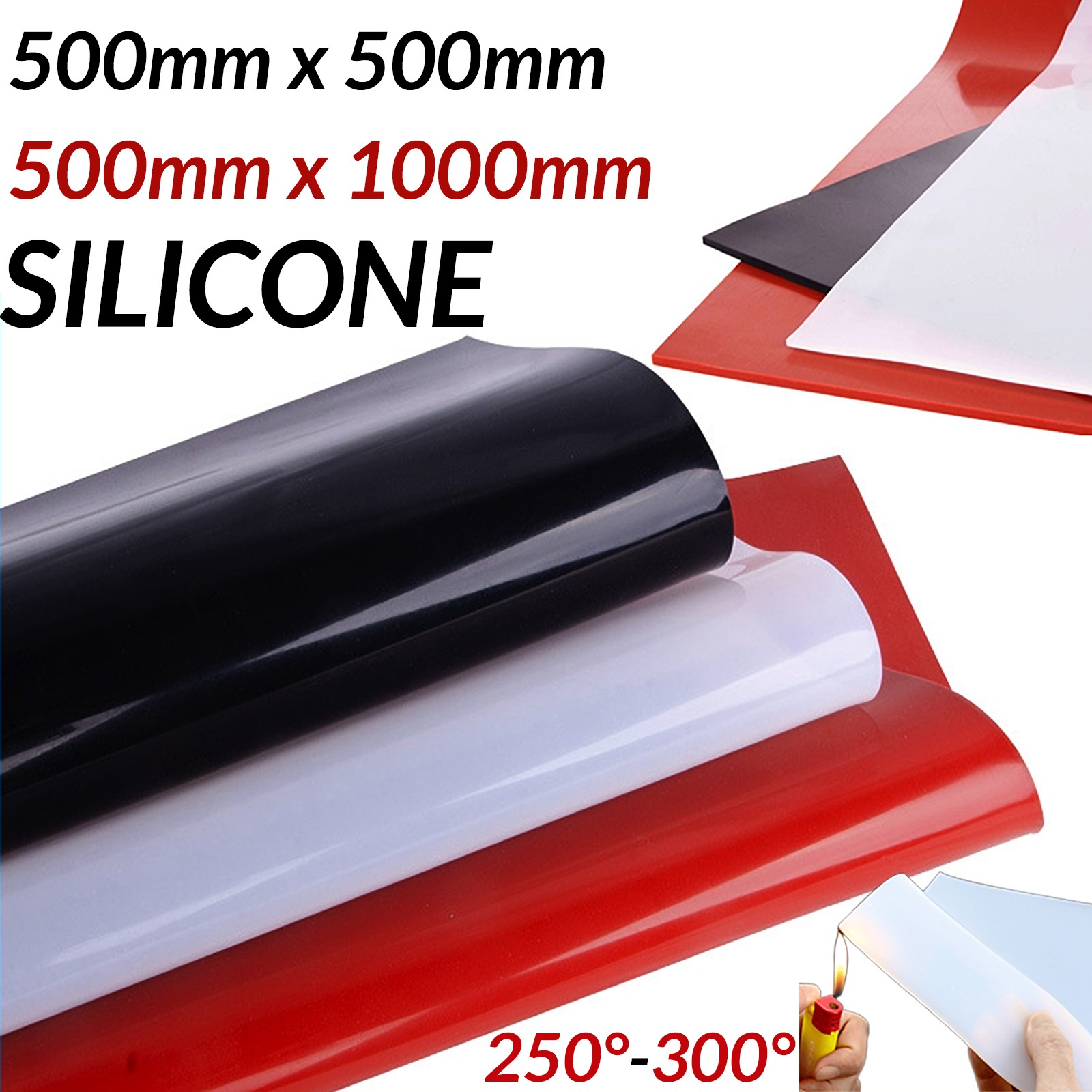 Silicone Sheet Silicone Rubber Sheet High temperature 0.1mm – 3mm Thickness