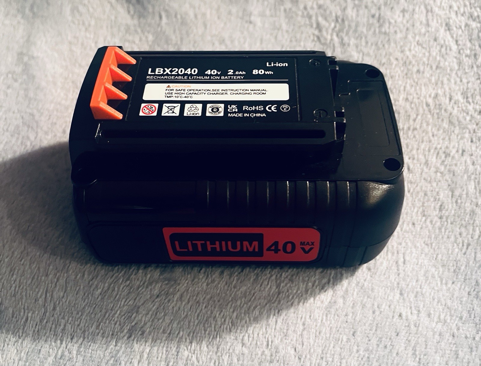 LBX2040 40Volt 2.0Ah Max Lithium -Ion Battery fits Black & Decker~ LBXR36 LSW36