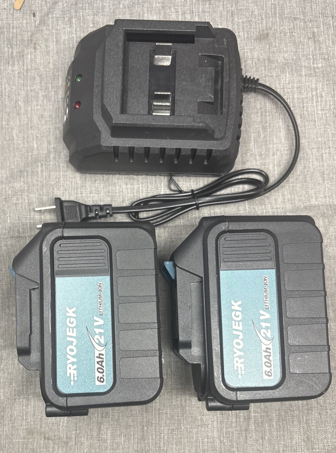 2-Pack Power Share 21V 6.0 Ah Lithium-ion Batteries With Charger