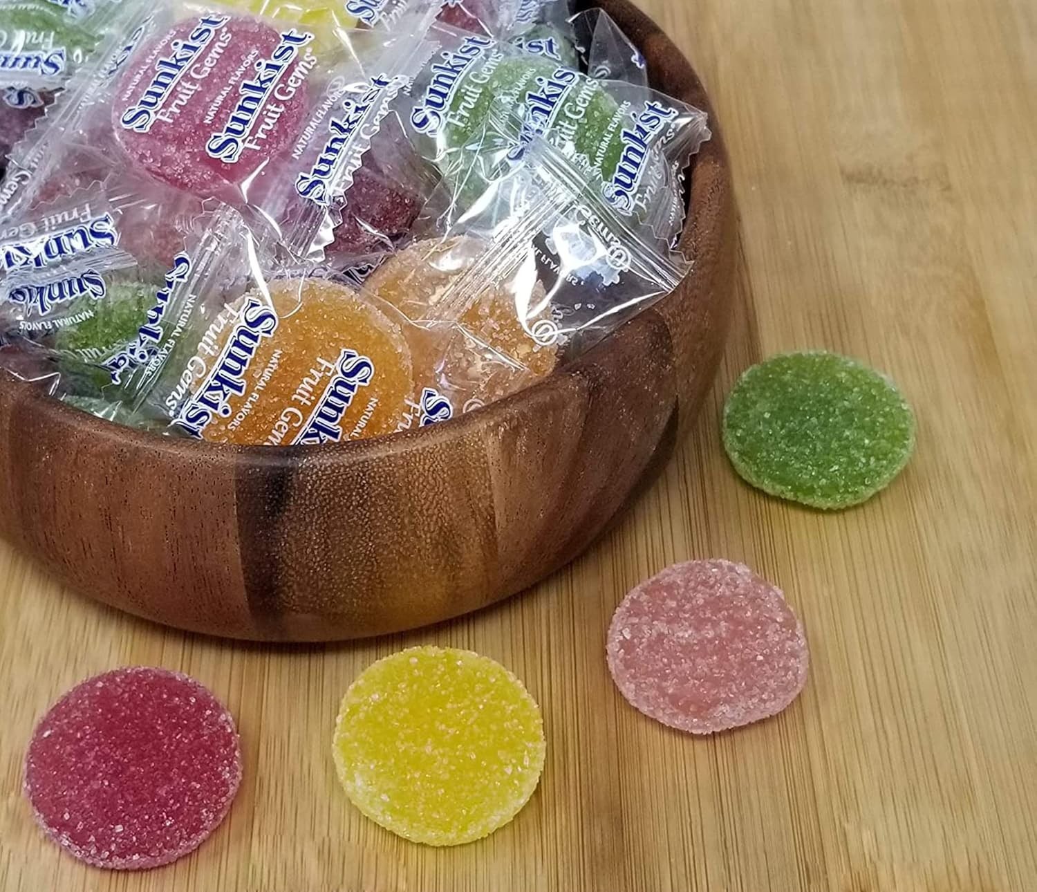 Sunkist Fruit Gems Soft Candy Assorted Natural Flavors 0.5lb | Free Shipping!