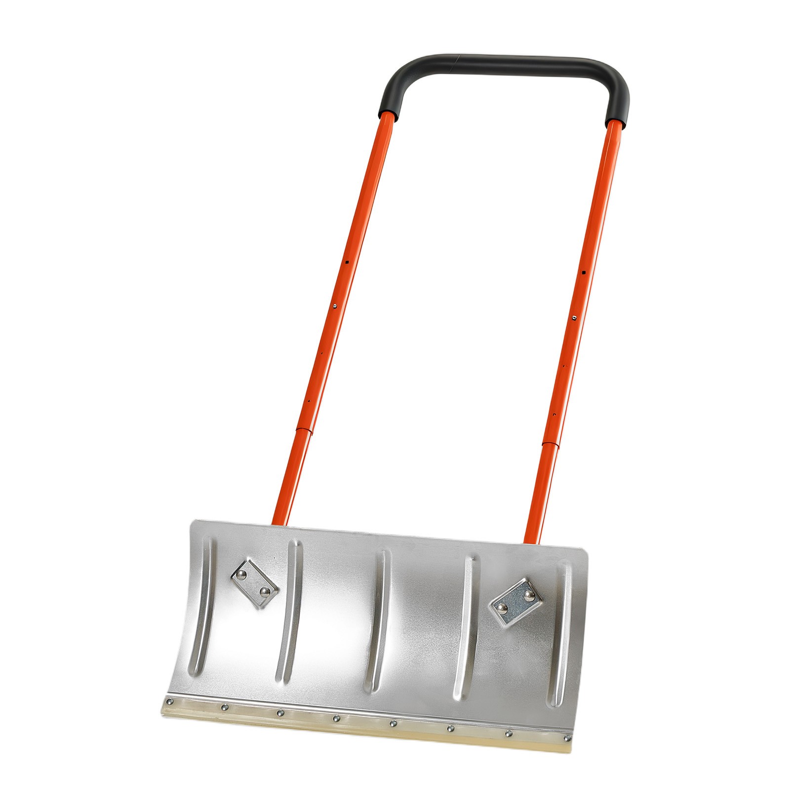 Snow Shovel with Wheels 24″ Durable Metal Snow Removal Pusher Plow for Driveway