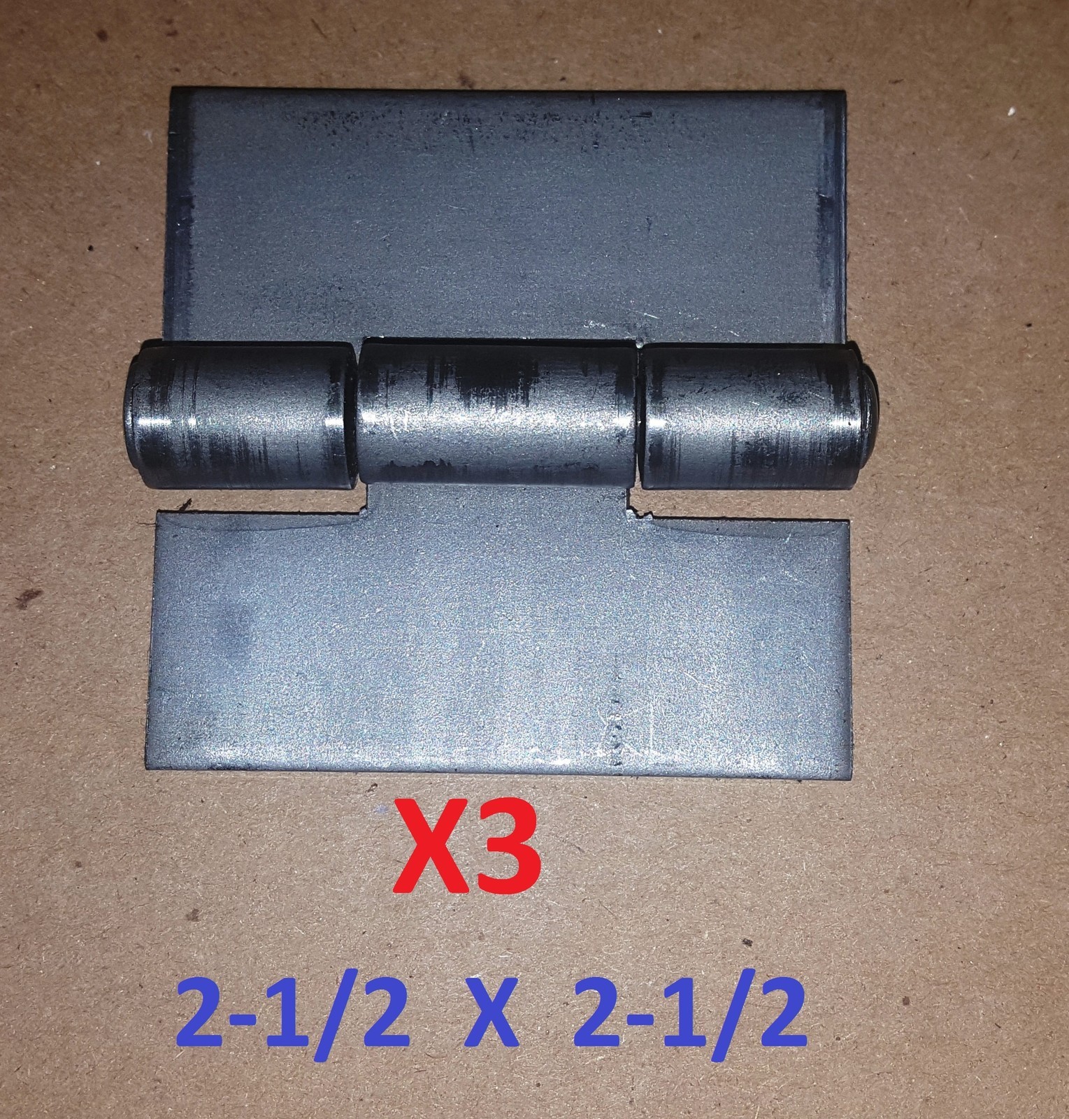 3 pc .120 Steel Butt Hinge 2.5 x 2-1/2 Heavy Duty Cabinet/Piano/DIY/Box 1057