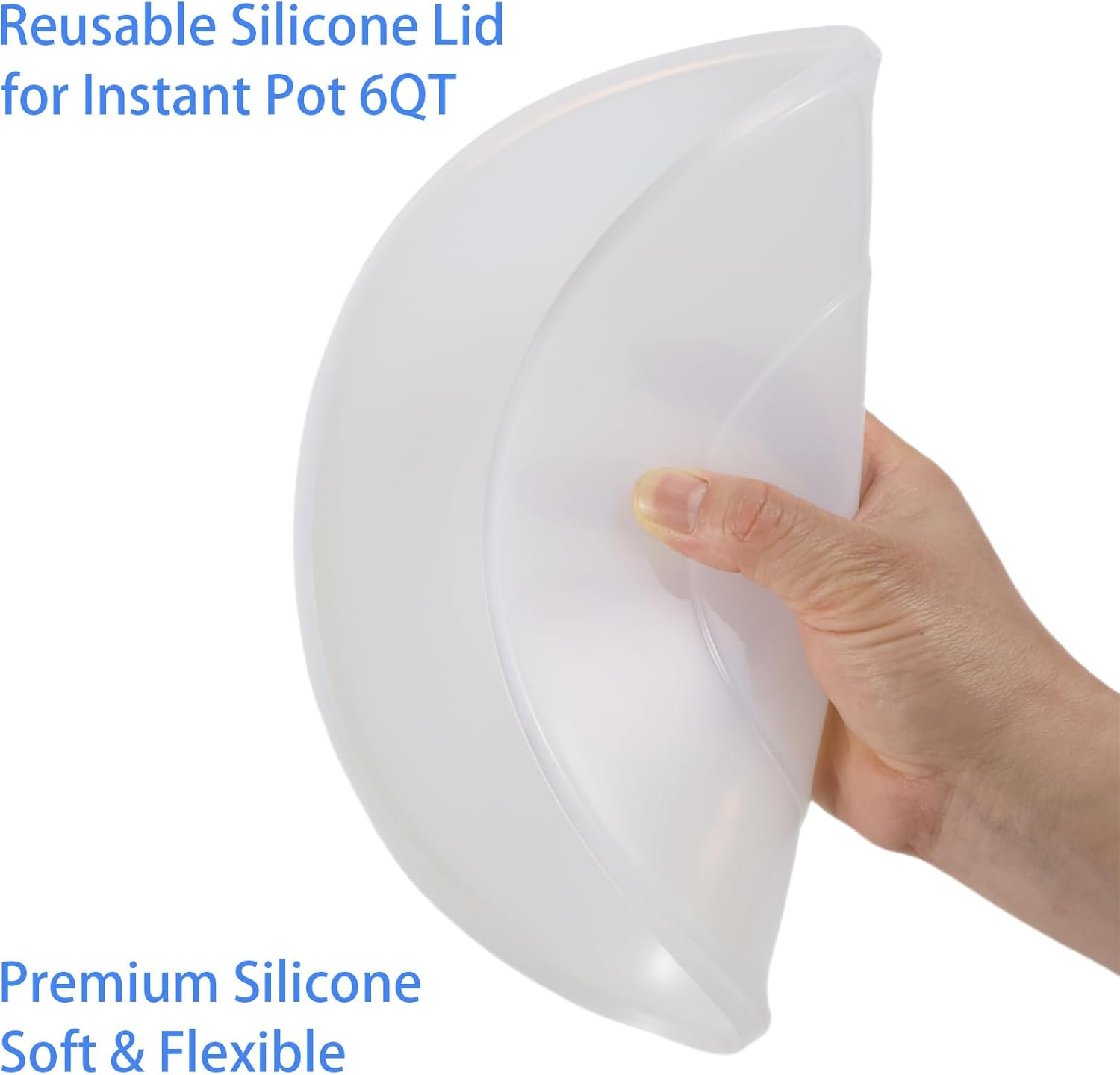Silicone Lid for Instant Pot 6 QT & 5 QT, 9.8IN Premium Pot Cover for Instapot 5