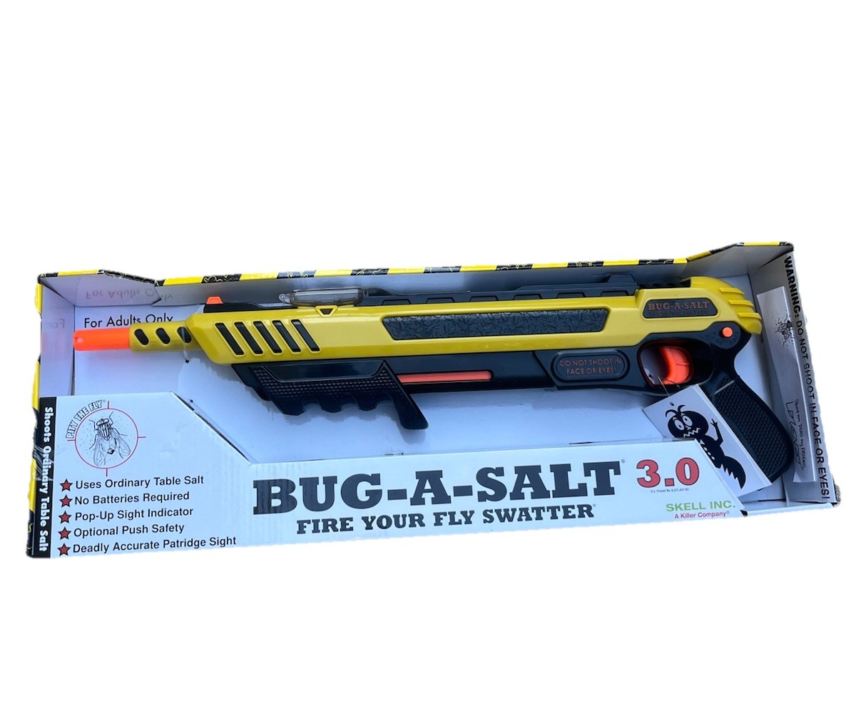 Bug-A-Salt 3.0 Non-toxic Fly Gun With Extra Salt And Laser Sight Add On