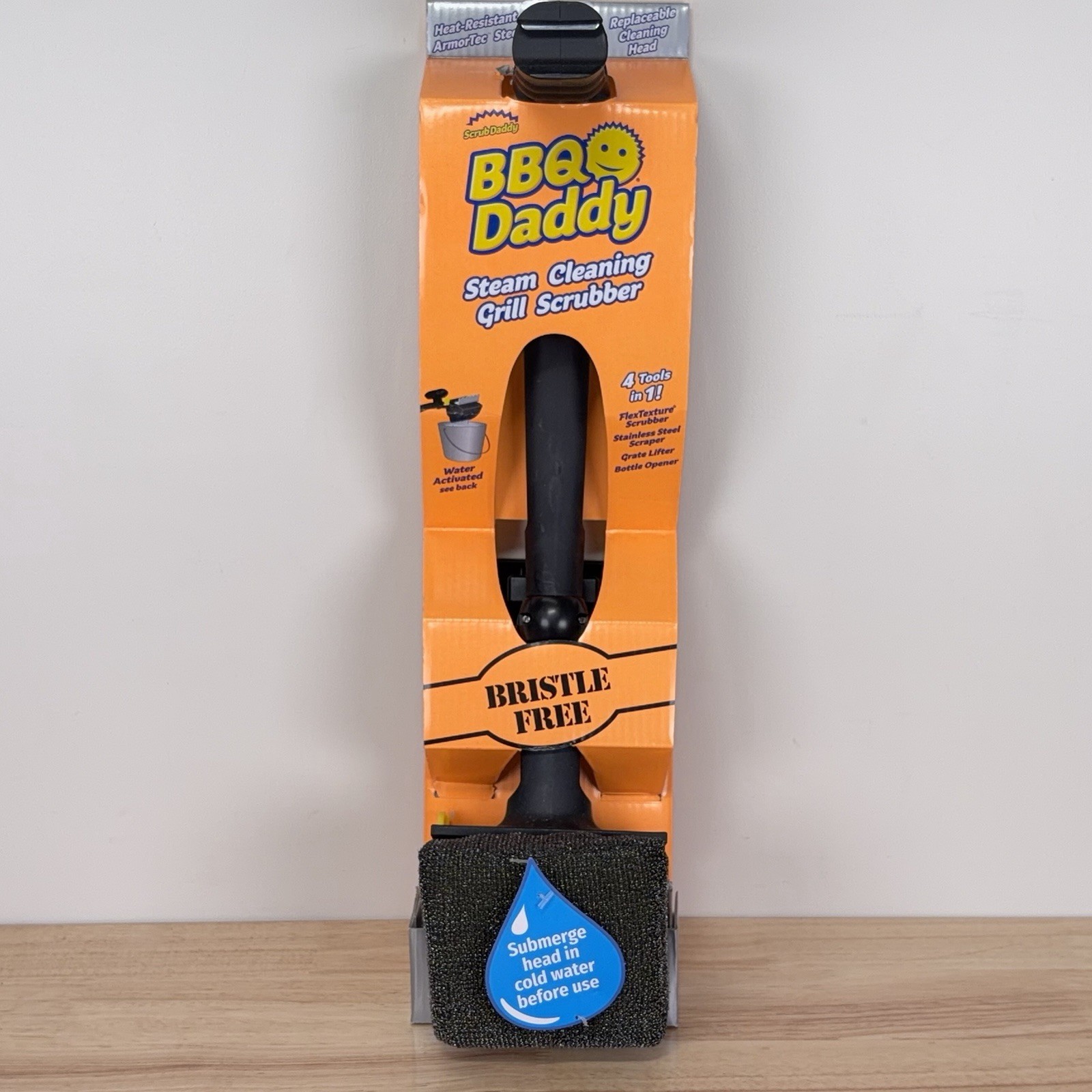 Scrub Daddy BBQ Grill Brush Bristle Free Scrubber All In One – Black