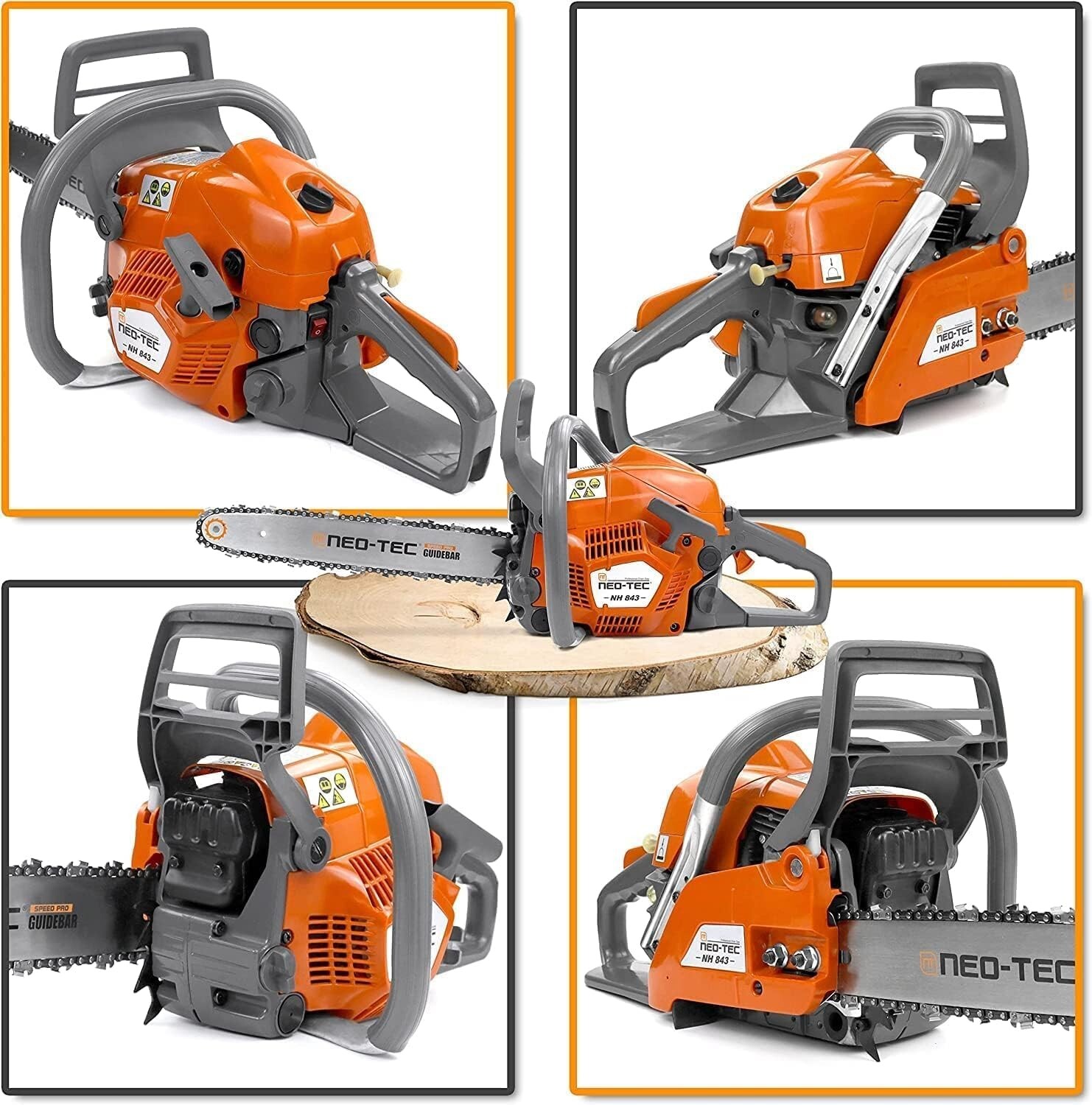 43cc Gas Chainsaw with 16” Guide Bar and Chain Compatible with Husqvarna 543XP