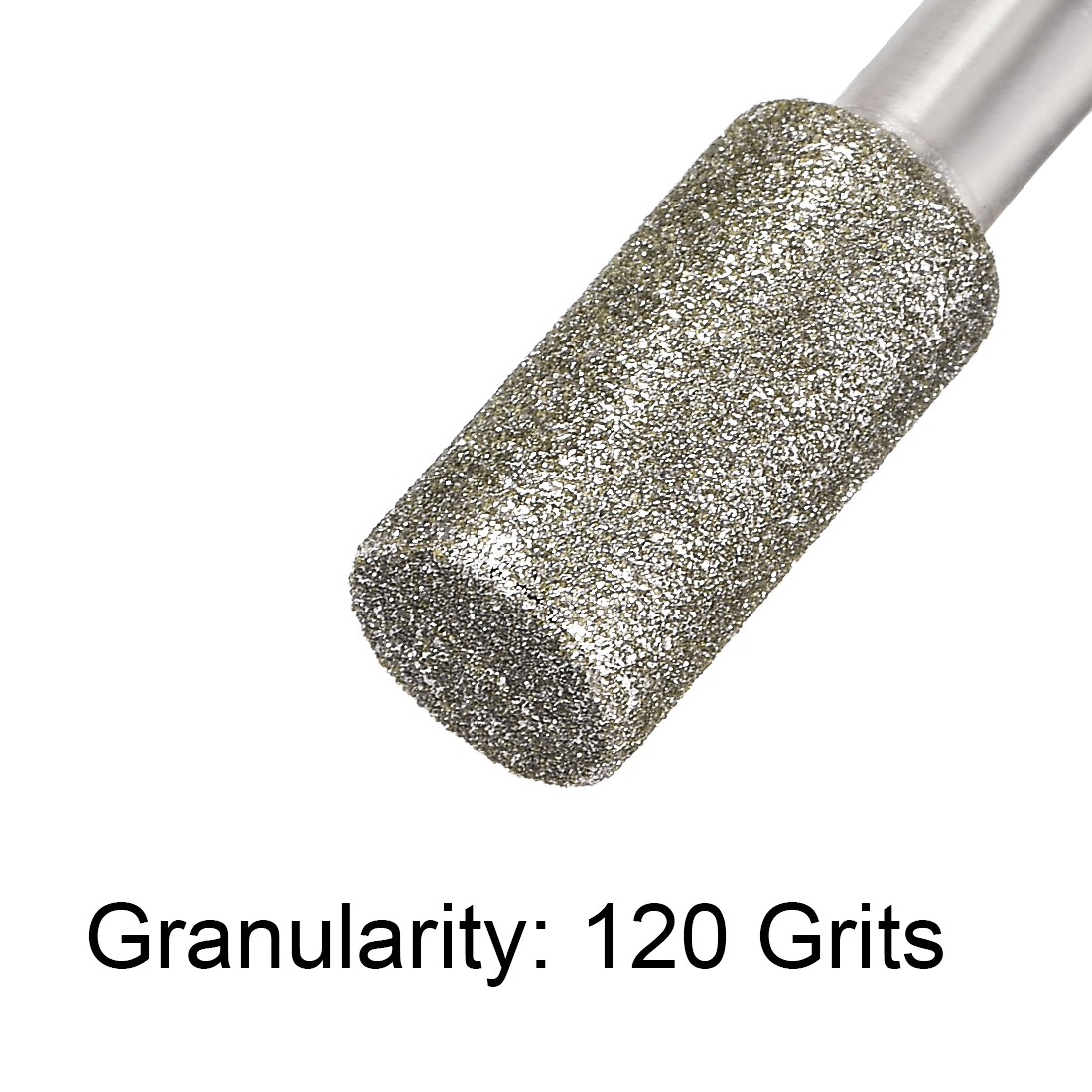 Diamond Burrs for Rotary Set 1/4-Inch Shank 10mm Cylindrical 120 Grit 2 Pcs