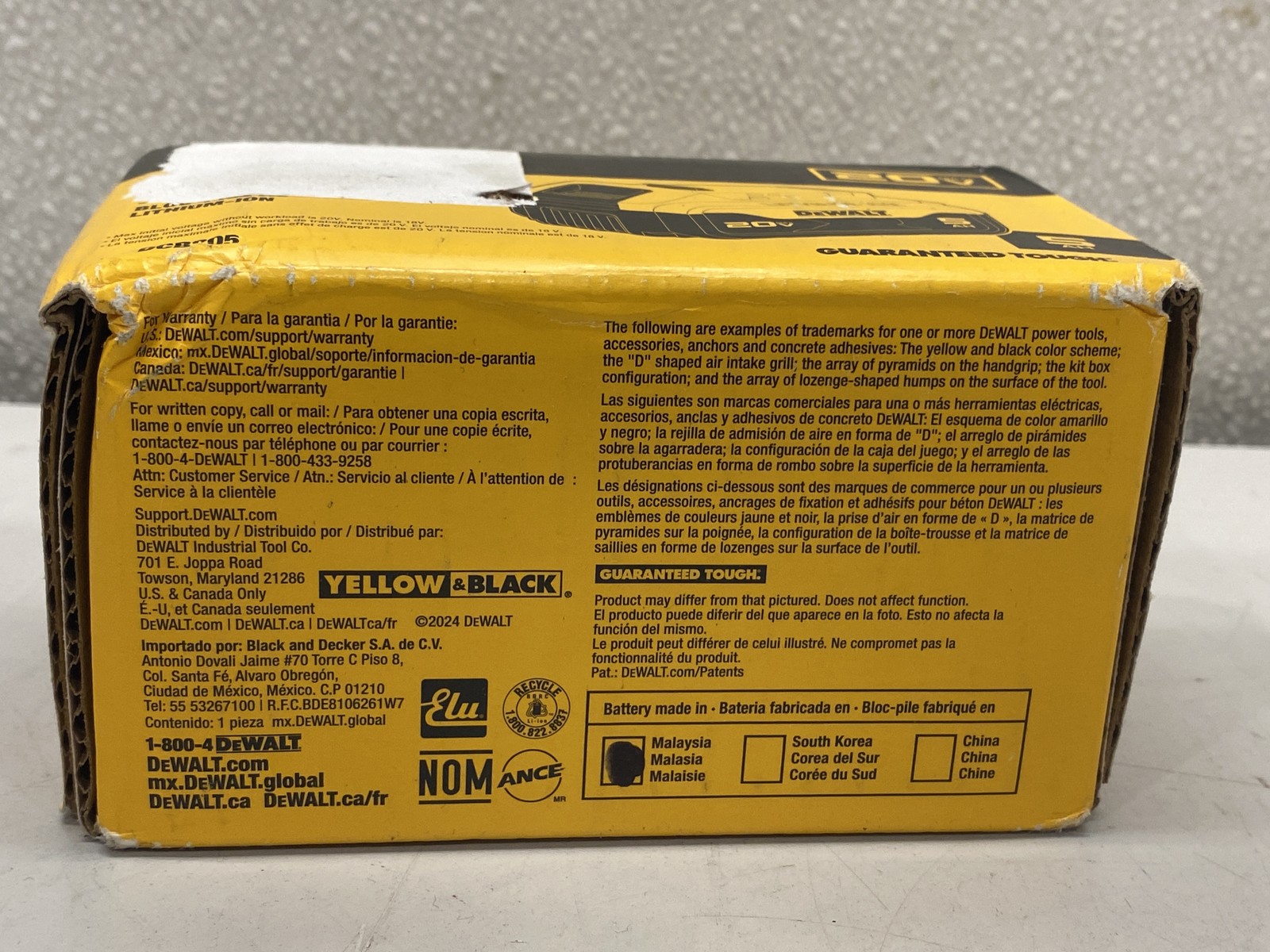 DeWalt 20V Max 5Ah Li-Ion Battery Pack DCB205