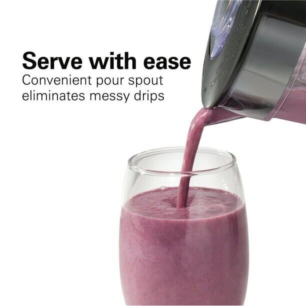 Hamilton Beach Smoothie Blender, 48 oz. Jar, 12 Blending Functions, Black, 50180