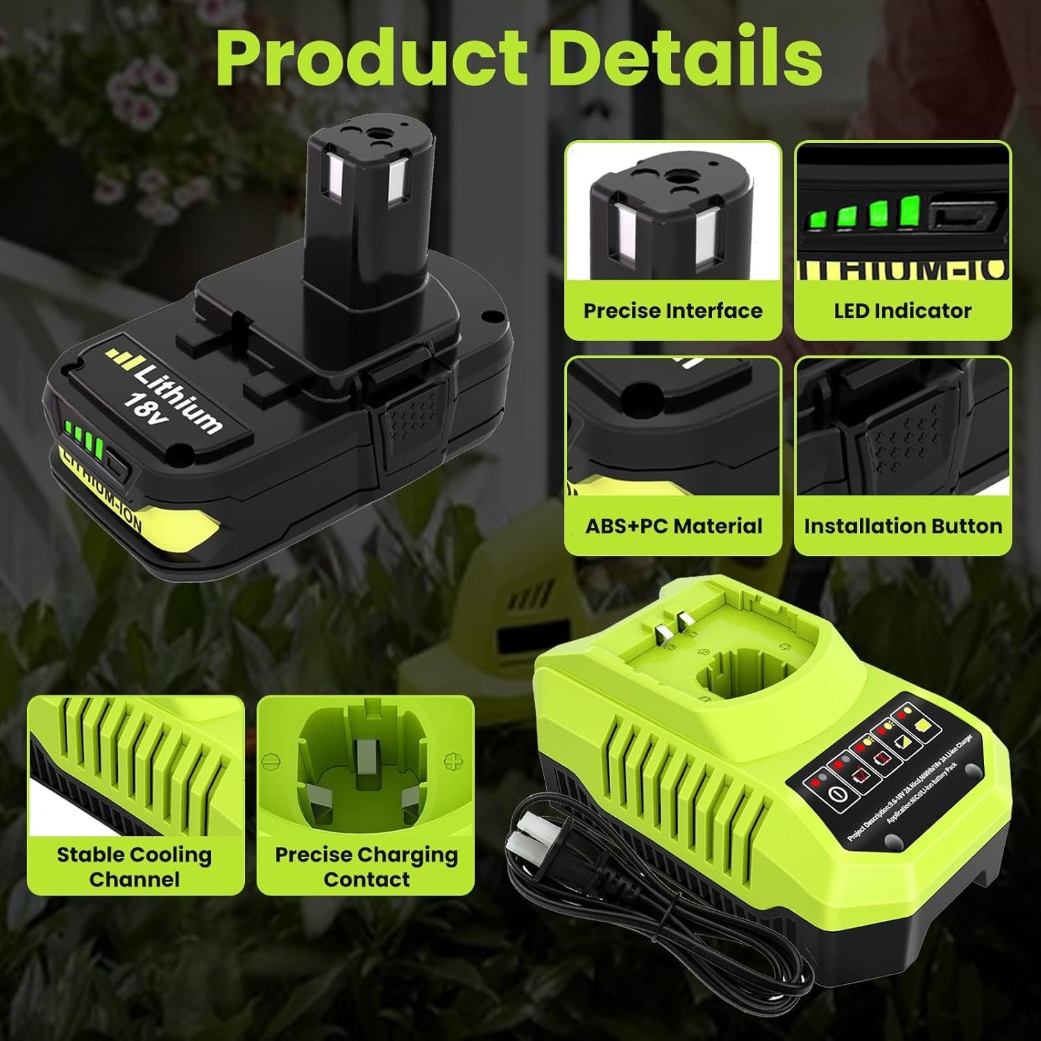 2PACK For RYOBI 18V 3.6Ah P108 High Capacity Battery 18Volt Lithium-Ion One Plus