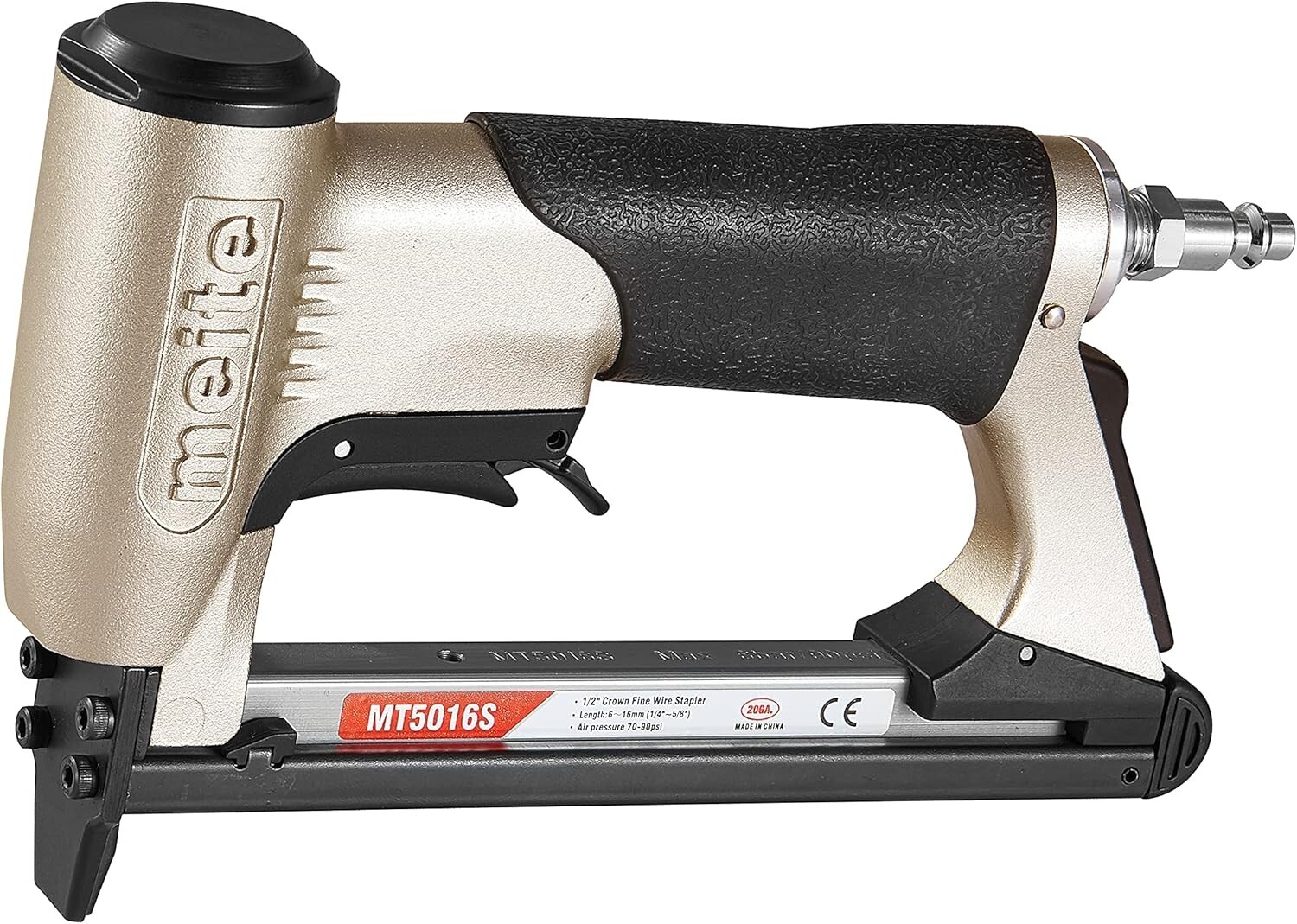 meite MT5016S Pneumatic Staple Gun 20Gauge 1/2″Crown 1/4″-5/8″Upholstery Stapler