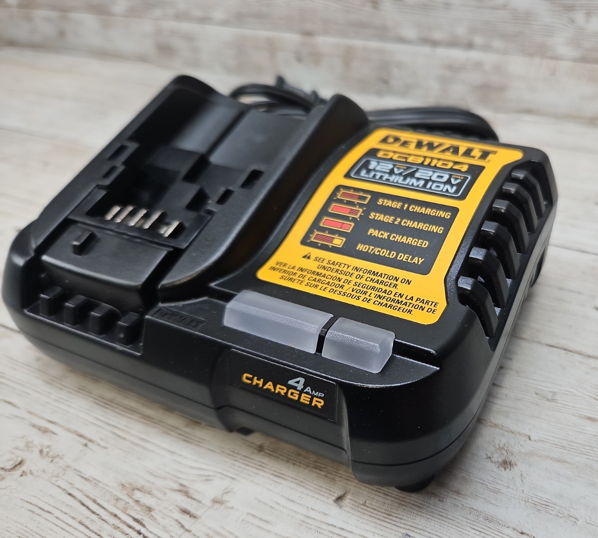 DEWALT DCB1104 Battery Charger 12V / 20V MAX Lithium Ion 4 Amp Fast Charging