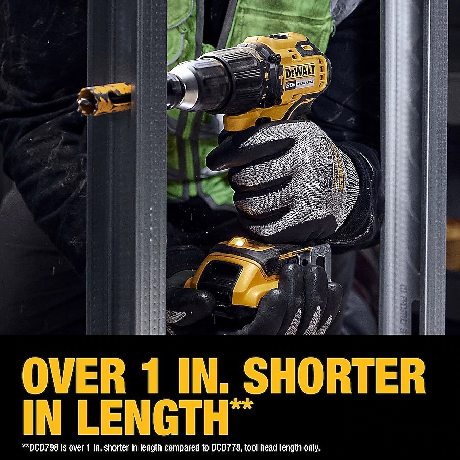 DeWalt DCK203P2 20V MAX XR Hammer Drill Impact Driver Kit w/ 2x 5Ah Batteries