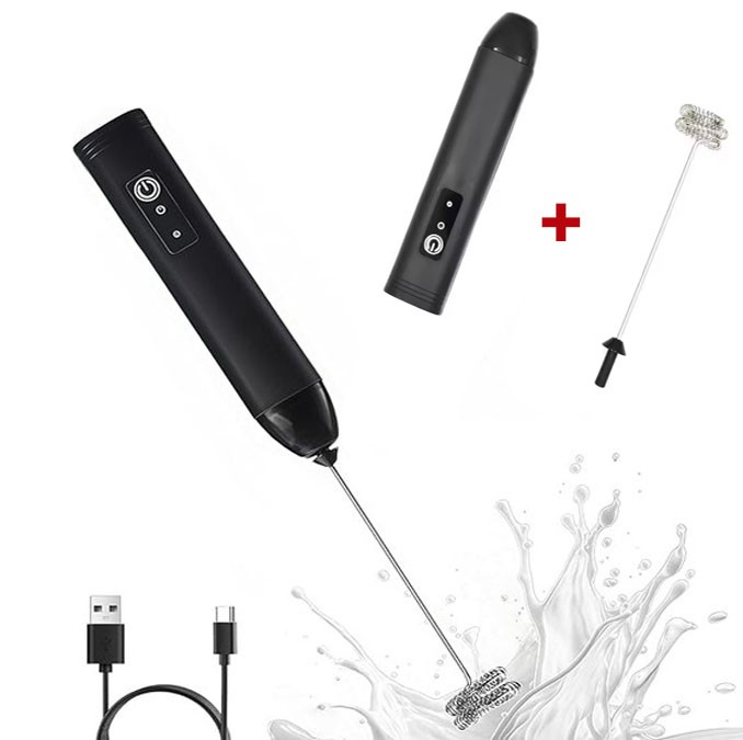 Electric Milk Frother Handheld Drink Foamer Coffee Mixer Egg Beater Double Whisk
