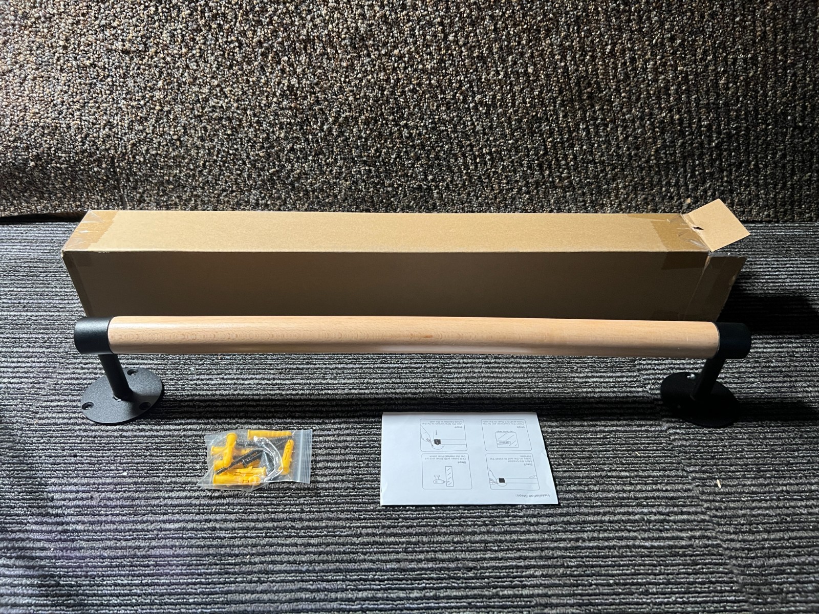 Purife 2ft Wood Stair Railing Indoor Wooden Staircase Handrail HR-WD-002