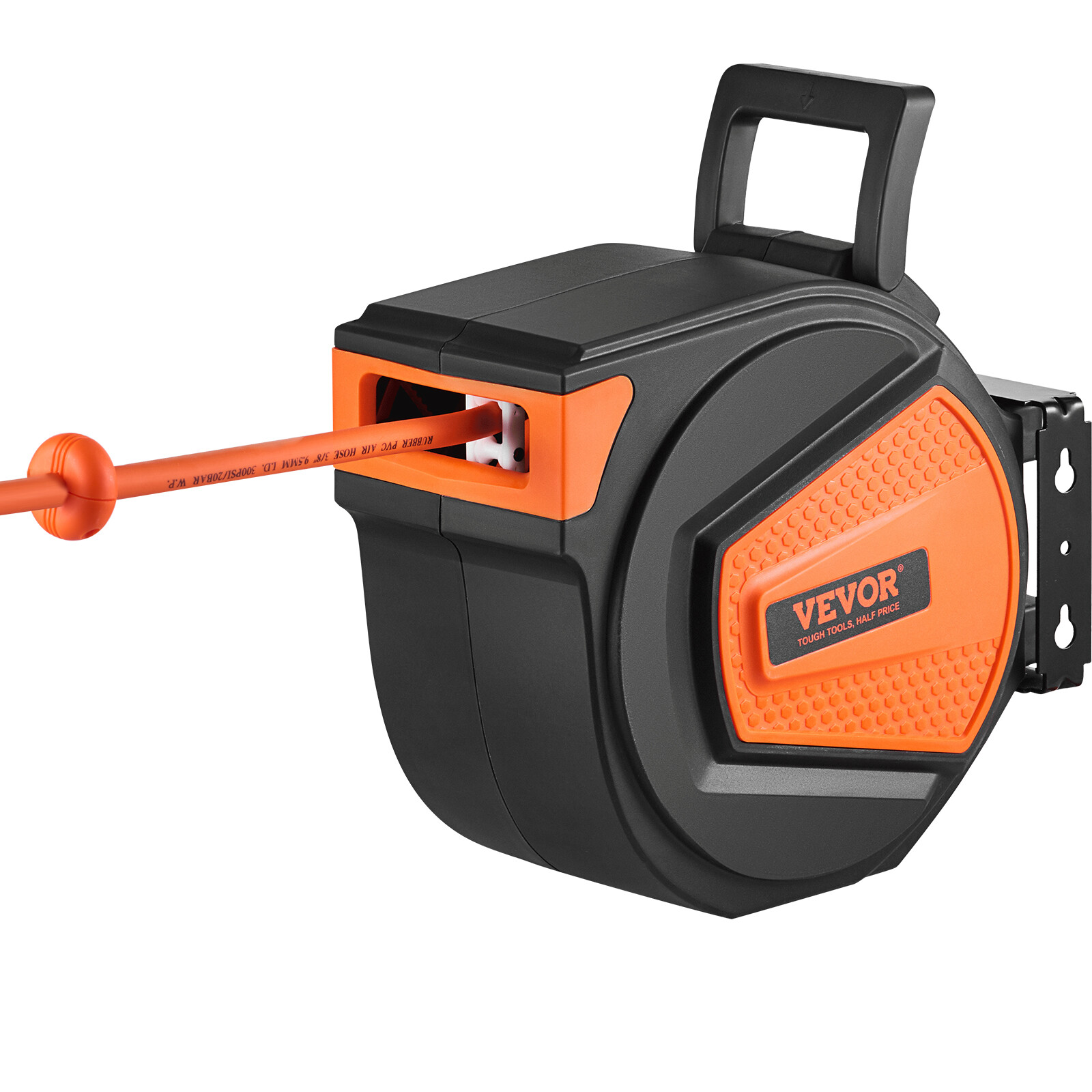 VEVOR Retractable Air Hose Reel 3/8 IN x 50 FT Hybrid Enclosed Air Hose 300 PSI