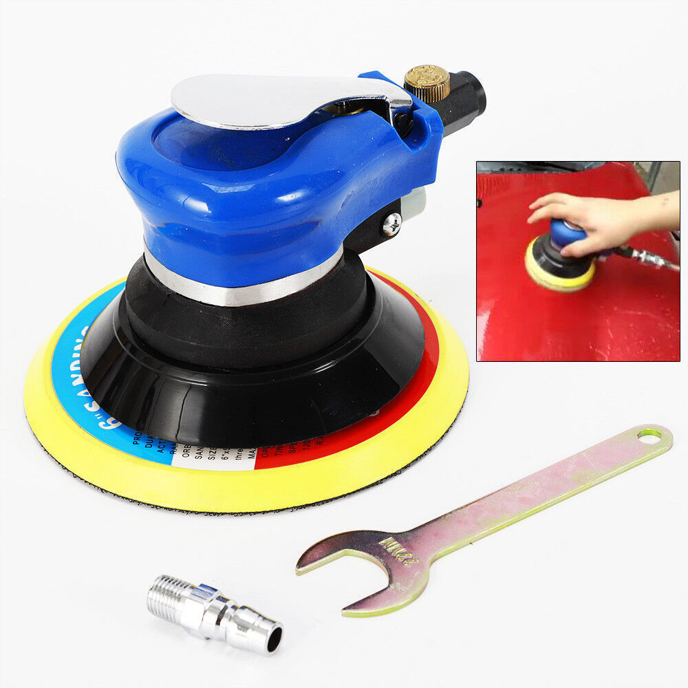 6″Air Palm Orbital Sander Hand Sanding Machine Pneumatic Polisher Speed