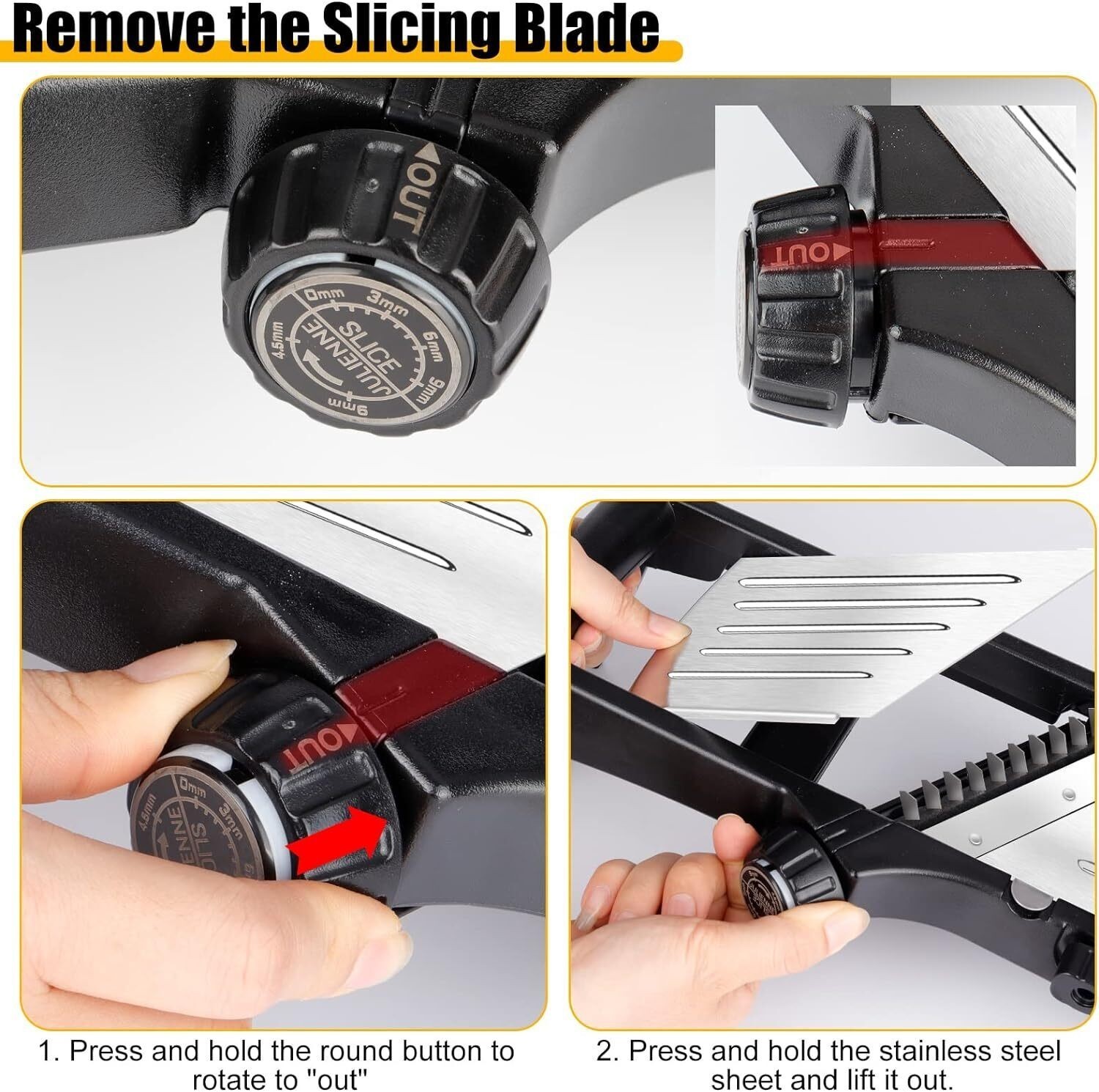 7-in-1 Adjustable Stainless Steel Mandoline Vegetable Food Slicer for Kitchen –