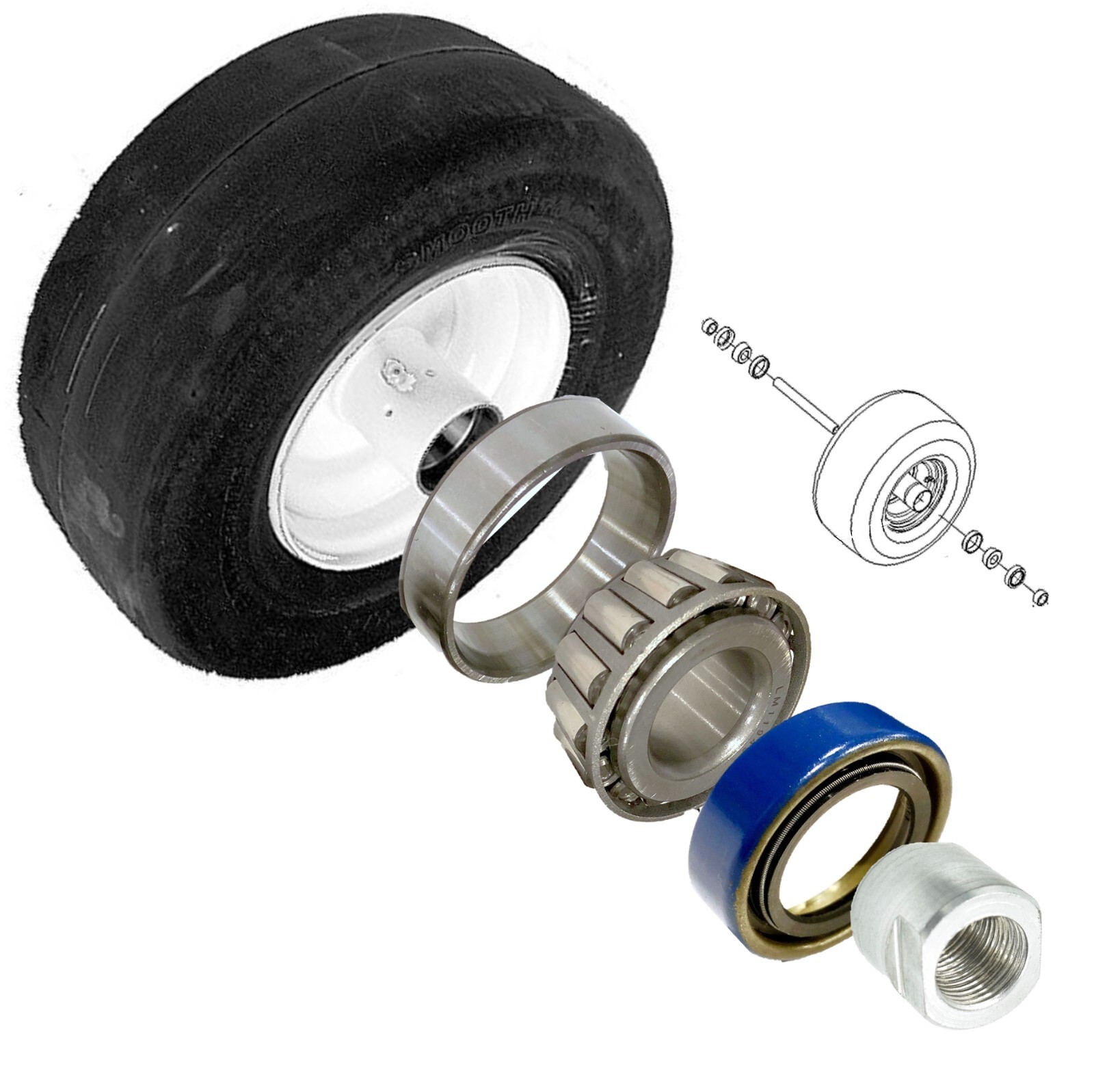 Wheel Axle Bearing & Seal Kit fits Scag Turf Tiger Sabre Tooth Cheetah 61″ 72″