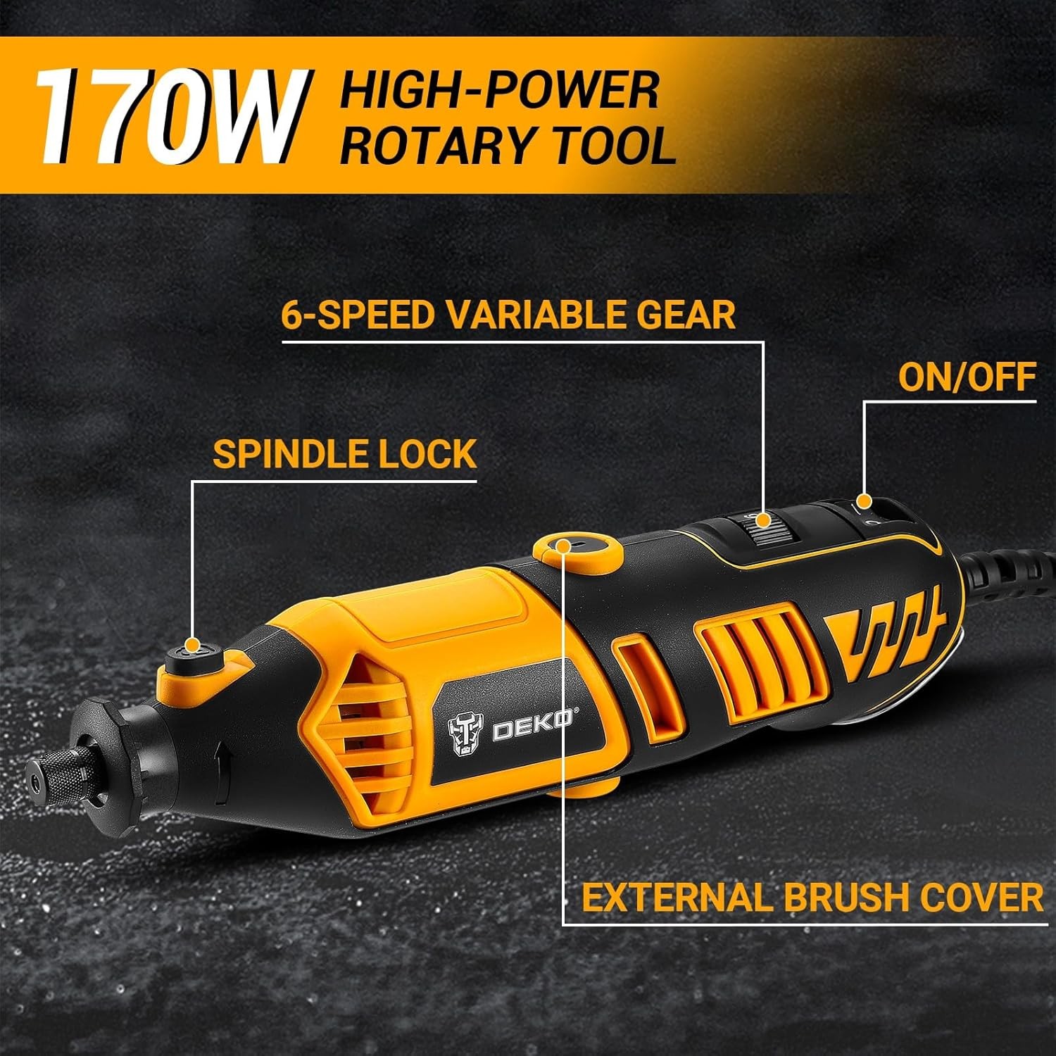 Rotary Tool Kit Power Hand Rotary Tools Mini for Wood/Metal, Electric Grinder