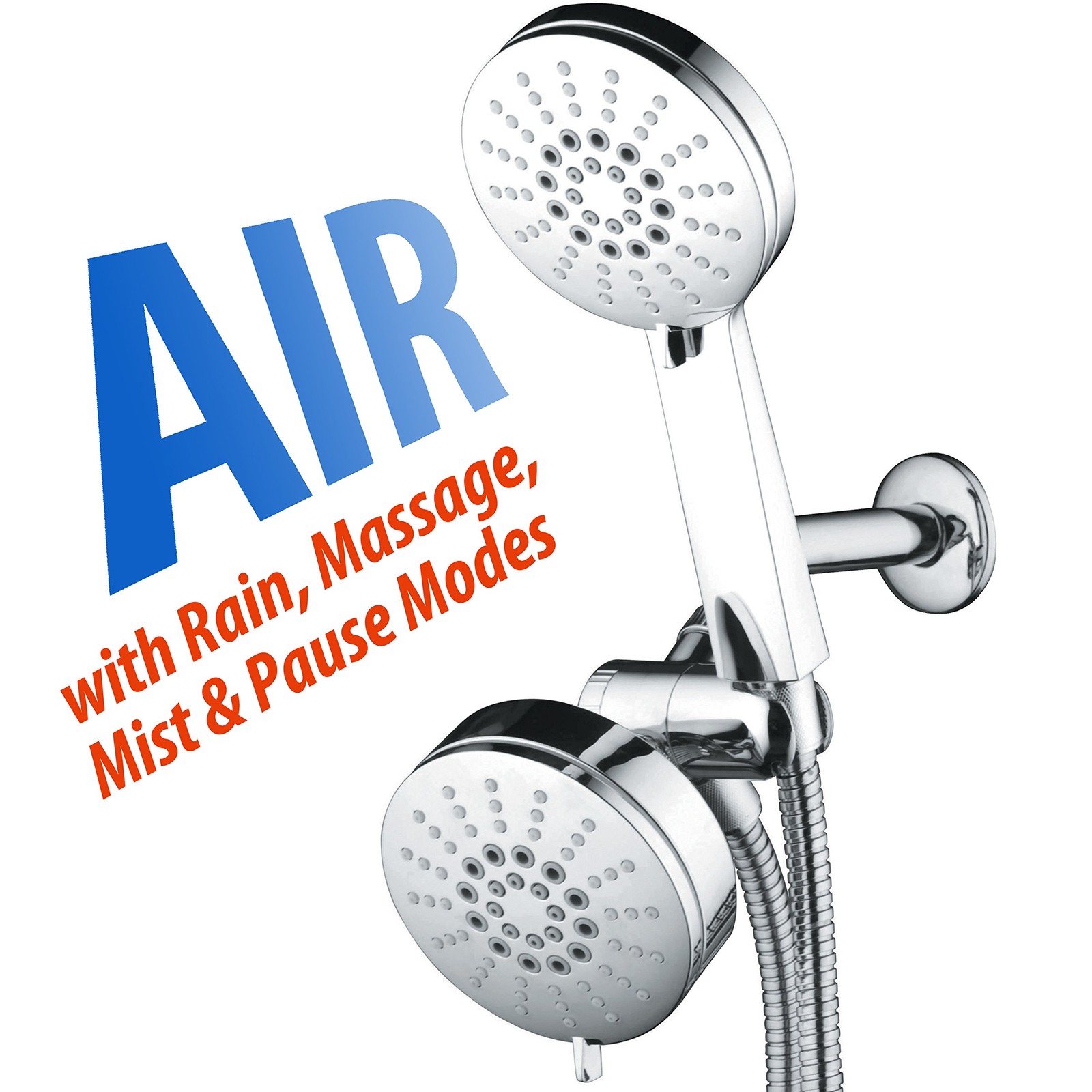 AirJet-500 3-in-1 High Pressure 34-setting Luxury Shower Combo with