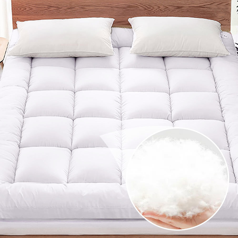 Soft Thick Mattress Pad Topper Quilted Fitted Mattress Protector Foldable Pad