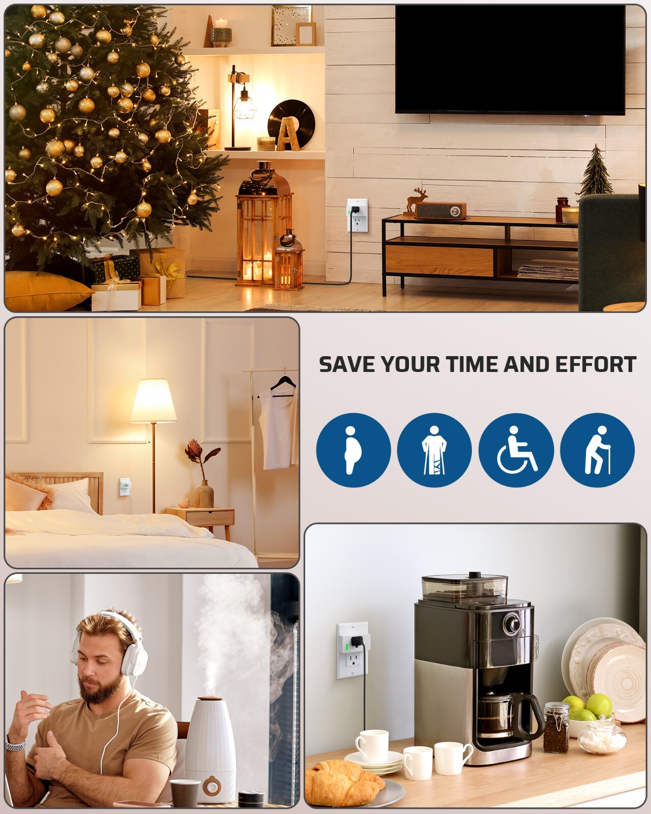 DEWENWILS Remote Control Outlet, Indoor Wireless Remote Outlet Switch 5 Outlets