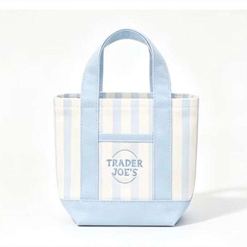 Trader Joe’s Limited Edition 2026 Drop Mini Stripe Canvas Tote Bag NEW US STOCK