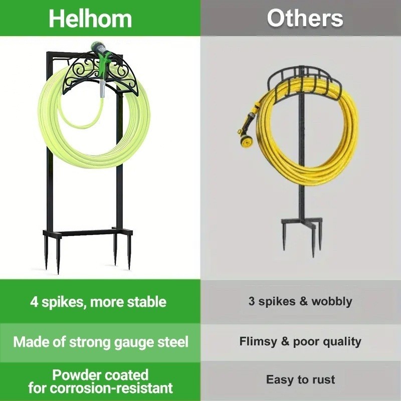 Garden Hose Holder Stake Stand Freestanding Hose Hanger for Yard