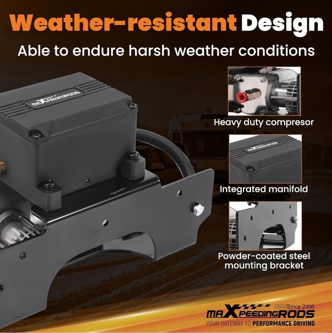 maXpeedingrods Wireless On Board Air Compressor App and Remote Contrl 120 PSI