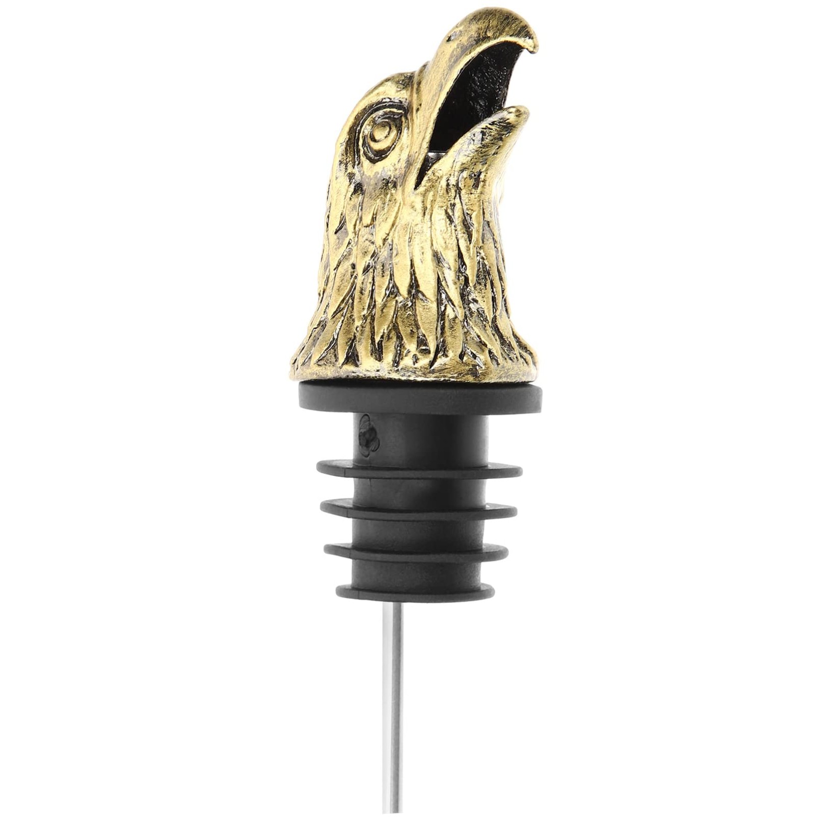 Kichvoe Eagle Head Wine Pourer Reusable Alloy 10.00X3.00X3.00CM, Golden