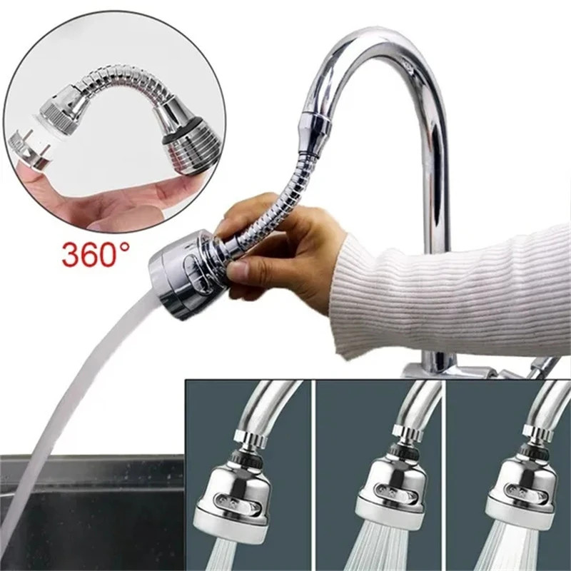 360 Degree Rotating Faucet Movable Kitchen Tap Head Water Saving Nozzle Sprayer