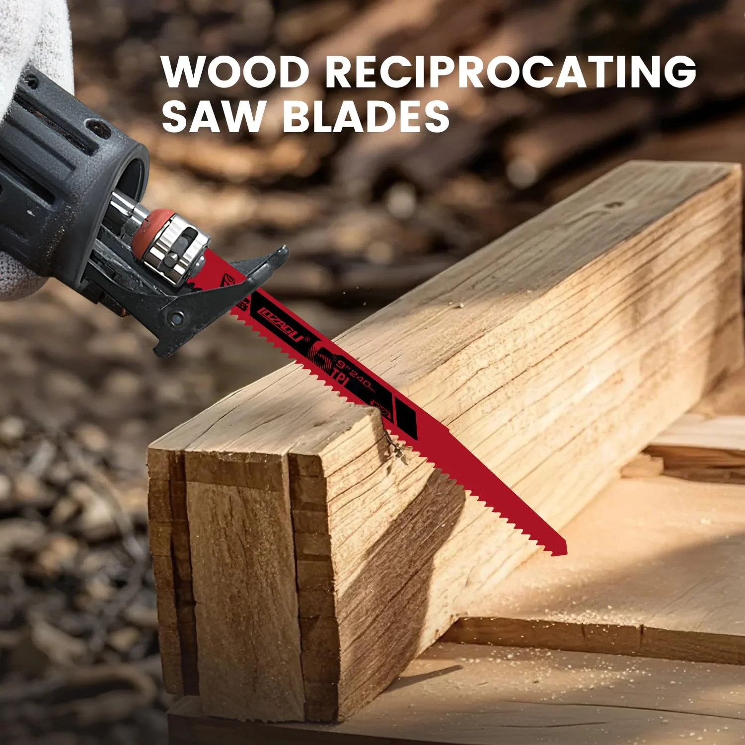 10-Piece Reciprocating Saw Blades Set with Storage Case, 6″ 8″ & 9″ Wood & Metal