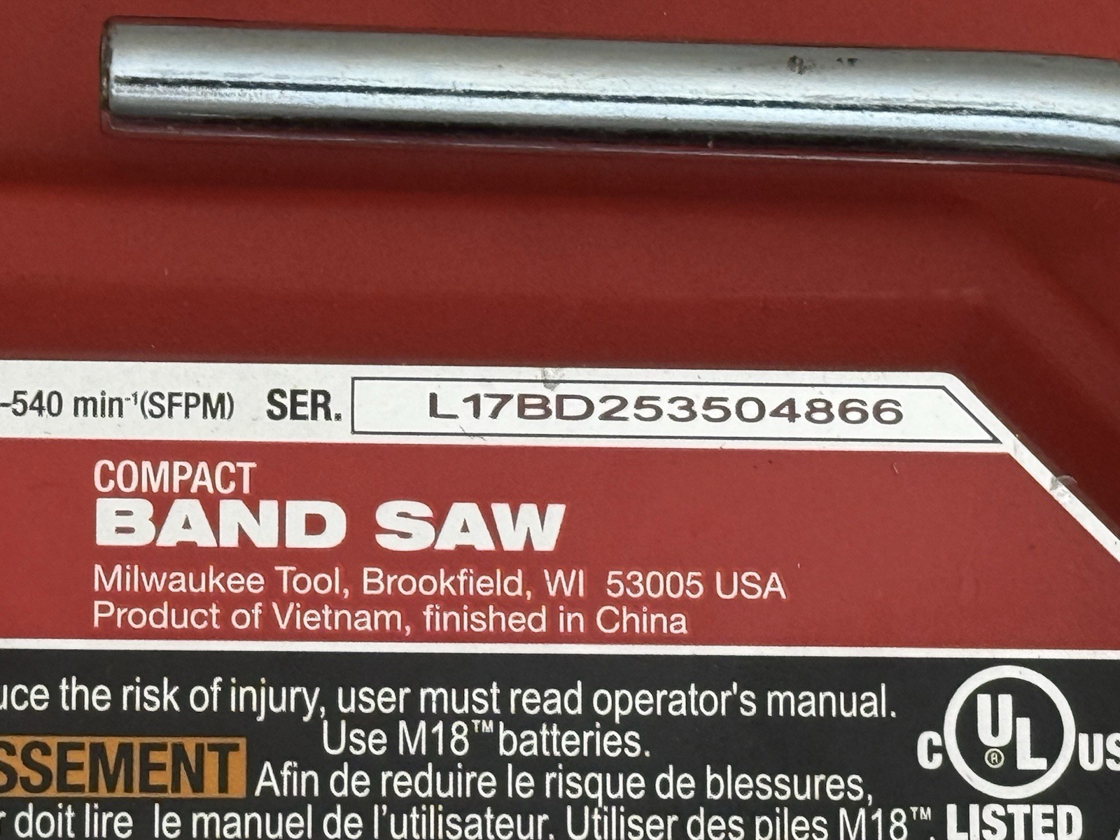 Milwaukee 2829-20 M18 FUEL Compact Band Saw (Tool Only) – SEE DESCRIPTION