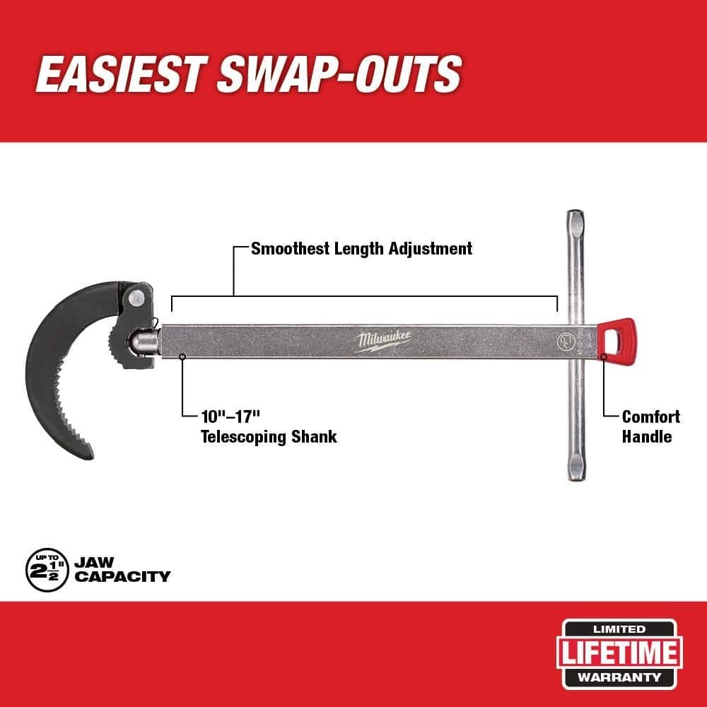 Milwaukee 2.5 in. Basin Wrench
