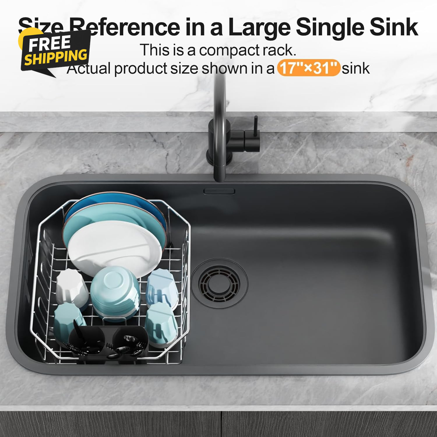 Small in Sink Dish Drying Rack – Stainless Steel Compact Dish Drainer