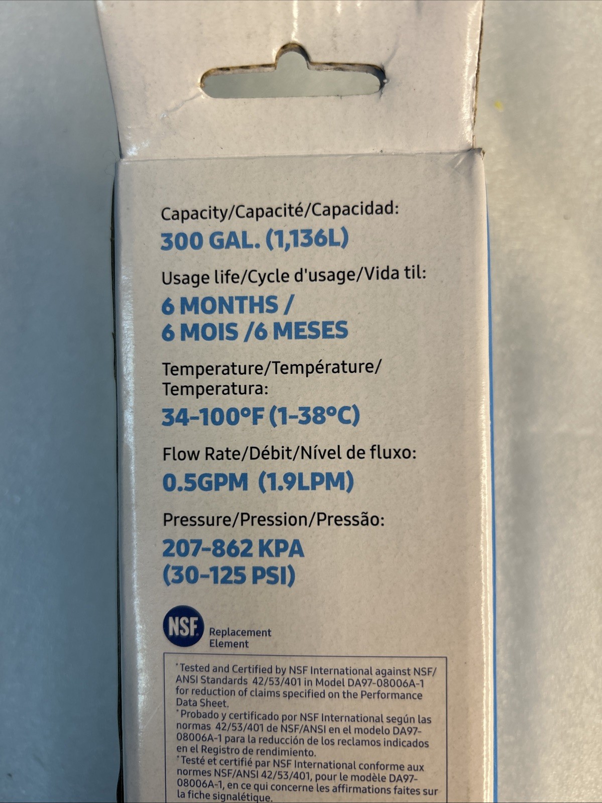 Samsung Water Filter Plastic White DA29-00020B HAF-CIN/EXP. Lot Of 2 Ea See Note