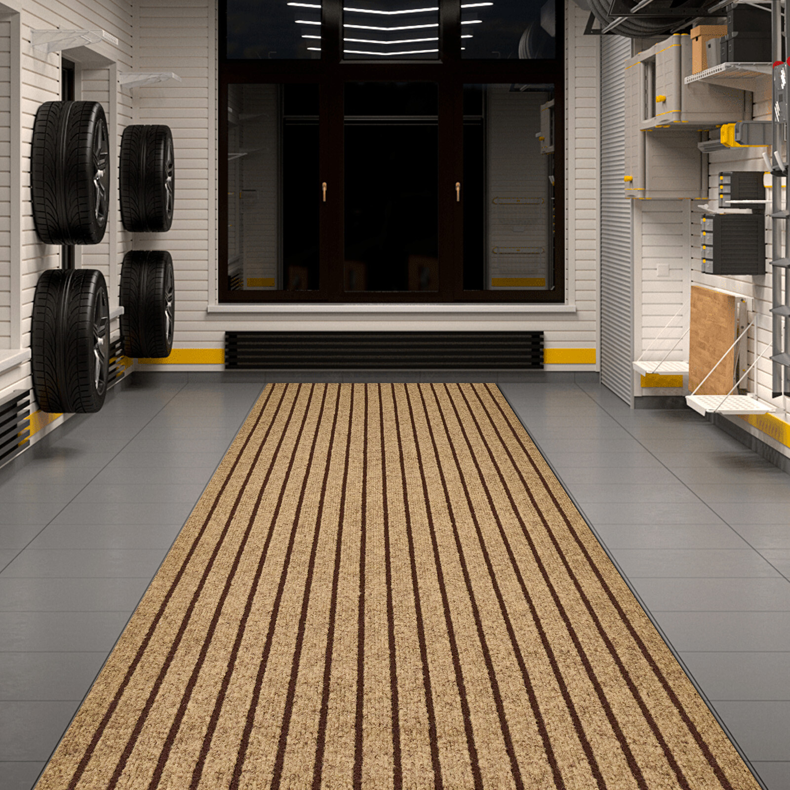 Entryway Runner Rug Indoor Outdoor – Extra Long Hall Rugs Runners Non Slip Brown