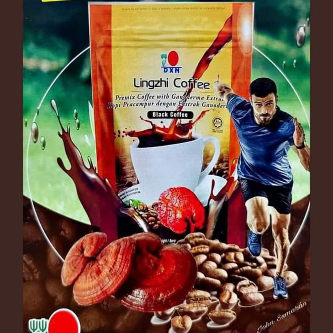 20 X DXN Lingzhi Black Coffee Ganoderma Reishi Sugar-Free 20 sachets