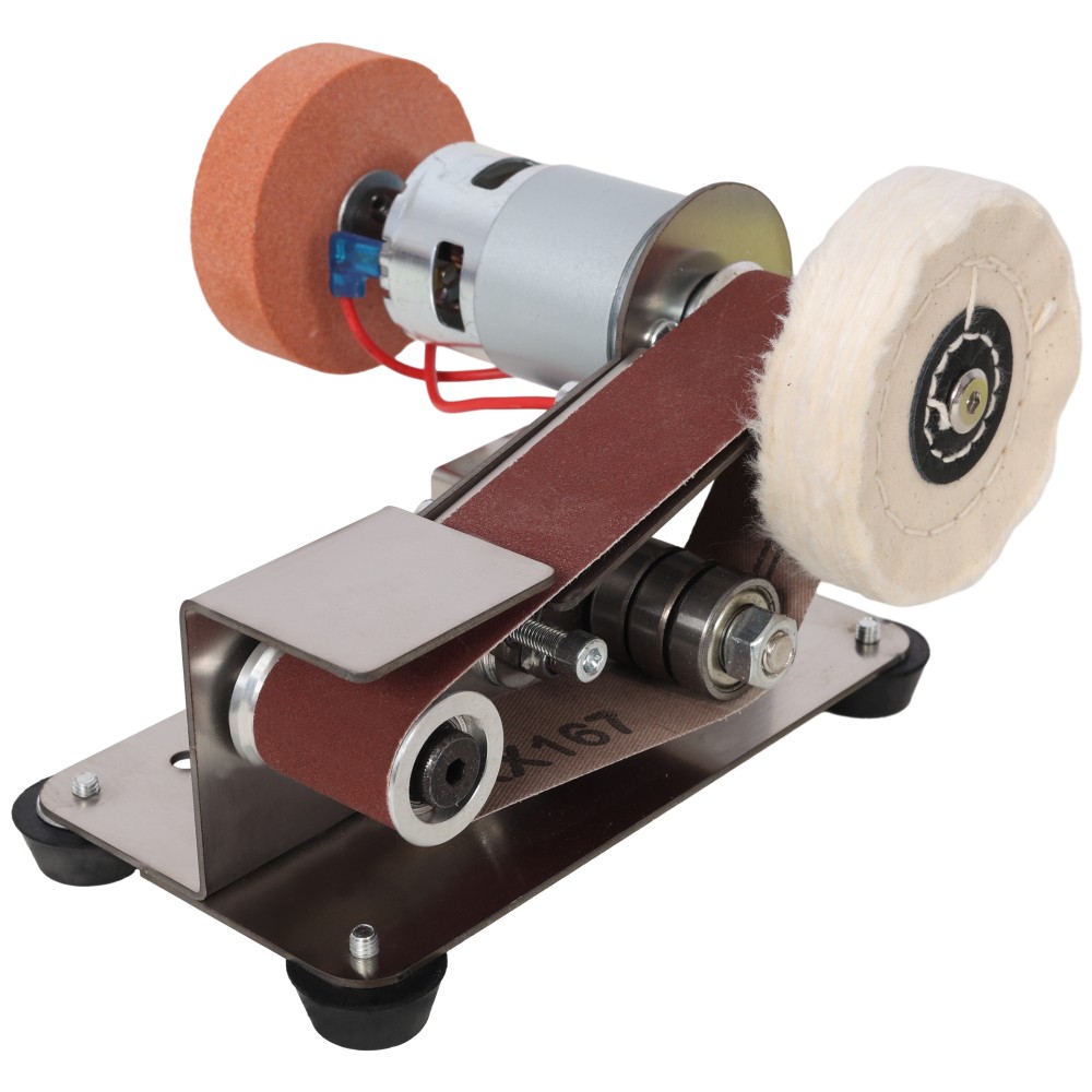 7 Speed Mini Belt Sander Knife Sharpener Metal Wood Grinding Power Tool