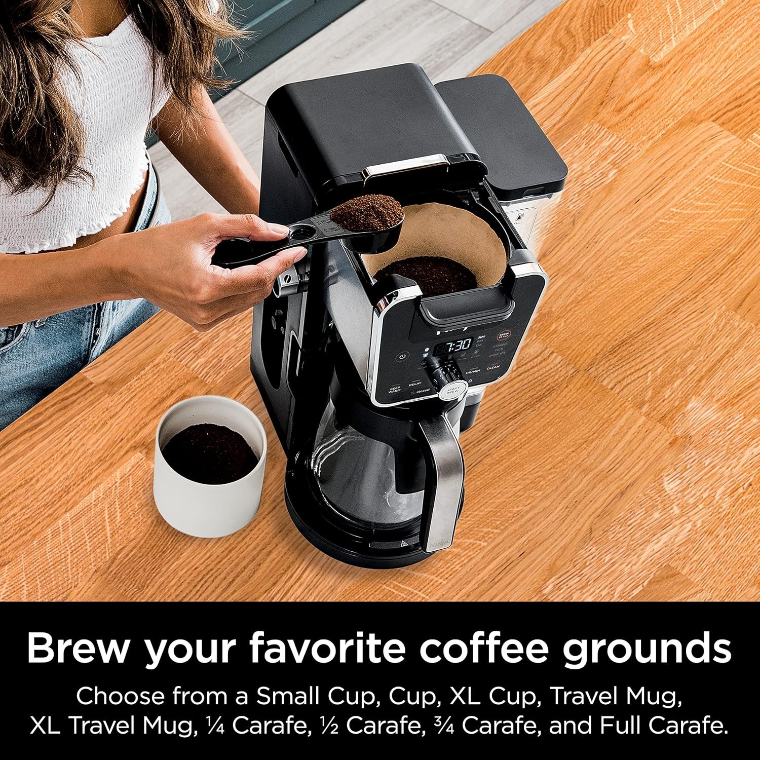 Ninja CFP201 DualBrew System | 12-Cup Coffee Maker | 3 Brew Styles 60-oz – Black