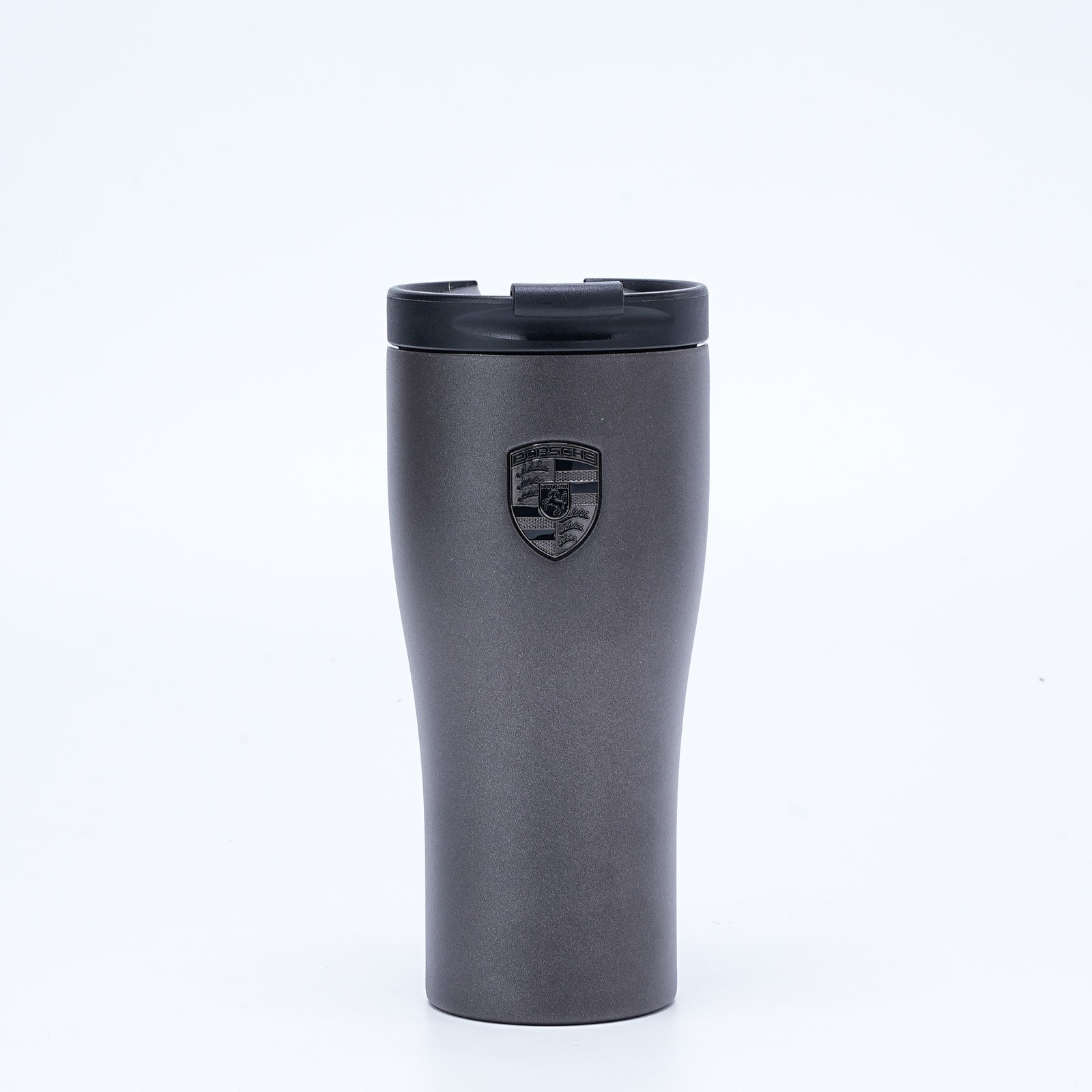 1x Porsche Thermal Mug Matte Black | 450ml (15 fl oz) Stainless Steel Travel Cup