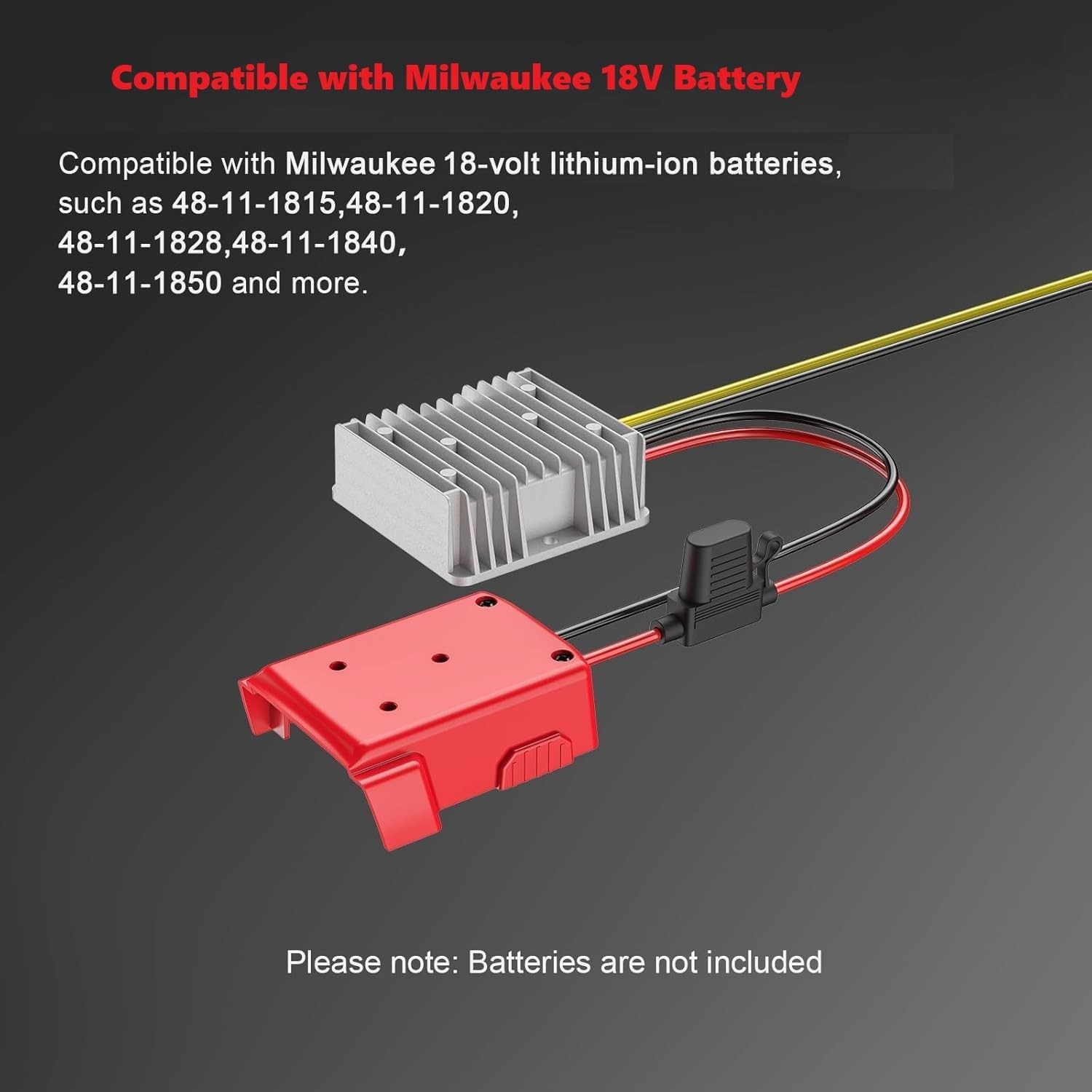 2 pack DC 18V to 12V Step Down Converter Compatible with Milwaukee 18V Battery