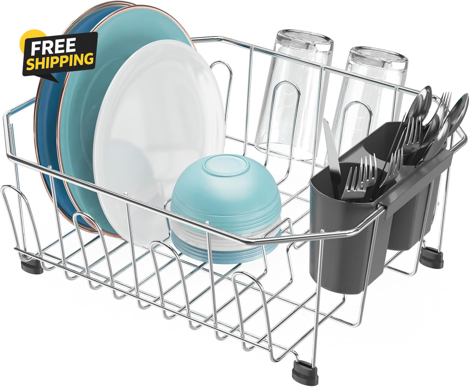 Small in Sink Dish Drying Rack – Stainless Steel Compact Dish Drainer