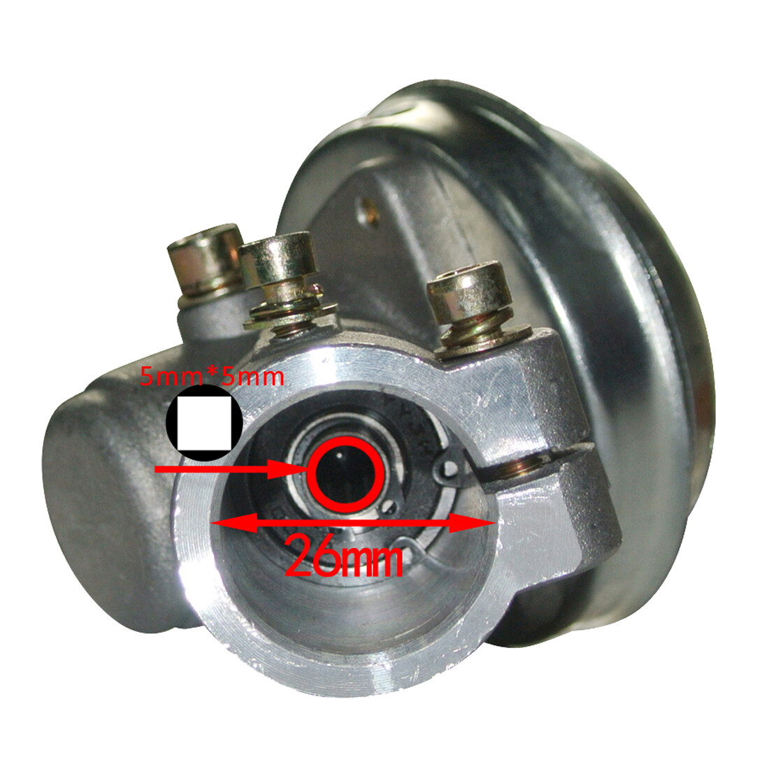 Gearhead Gearbox 26mm Diam Square Rod M10X1.25LH Brush Cutter Trimmer Strimmer