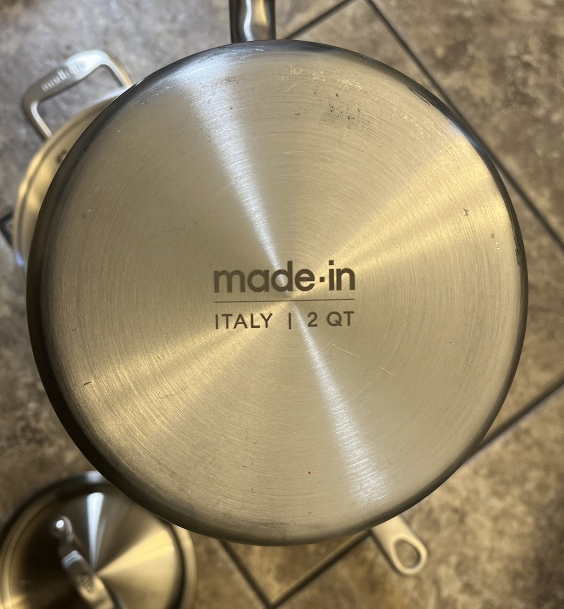 Made In Cookware Stainless 3.5 QT Saute Pan Pot & 2QT Saucepan Made-In Italy