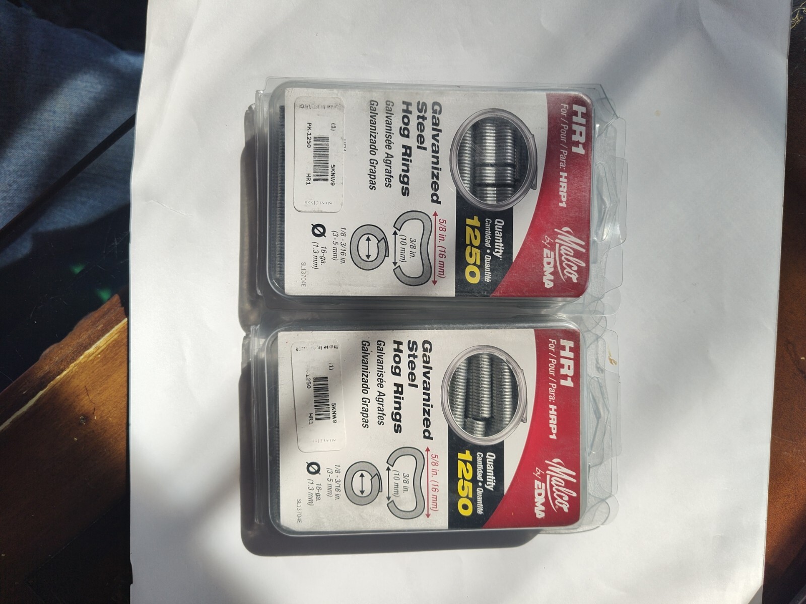 Malco Hr1x Hog Ring Staples, 16 Ga, Steel, 250 Pk