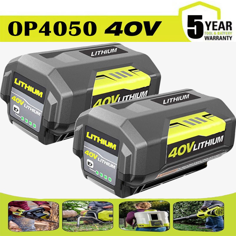 2X 8.0Ah Battery For Ryobi 40 Volt Lithium OP4060 OP4030 OP4050 OP40602 OP40261