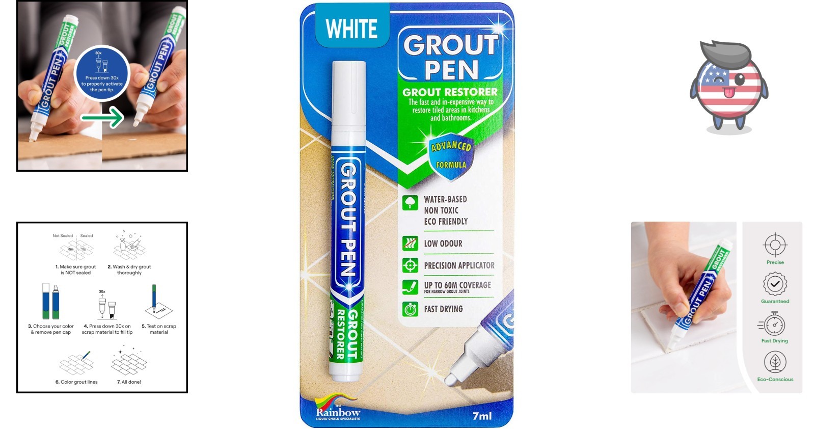 5mm Tip Grout Pen – Refresh Your Tile with Easy-to-Use Waterproof Colorant